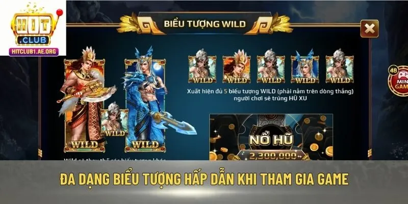 Đa dạng biểu tượng hấp dẫn khi tham gia game