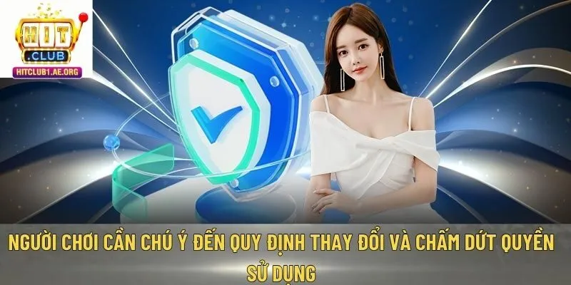 Người chơi cần chú ý đến quy định thay đổi và chấm dứt quyền sử dụng